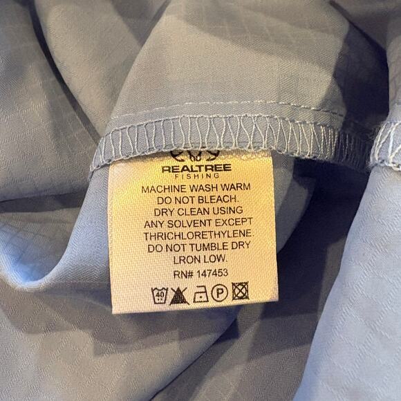 Realtree Fishing Guide Shirt Mens Sz Large Blue Short Sleeve Vented Lightweight - Picture 5 of 7